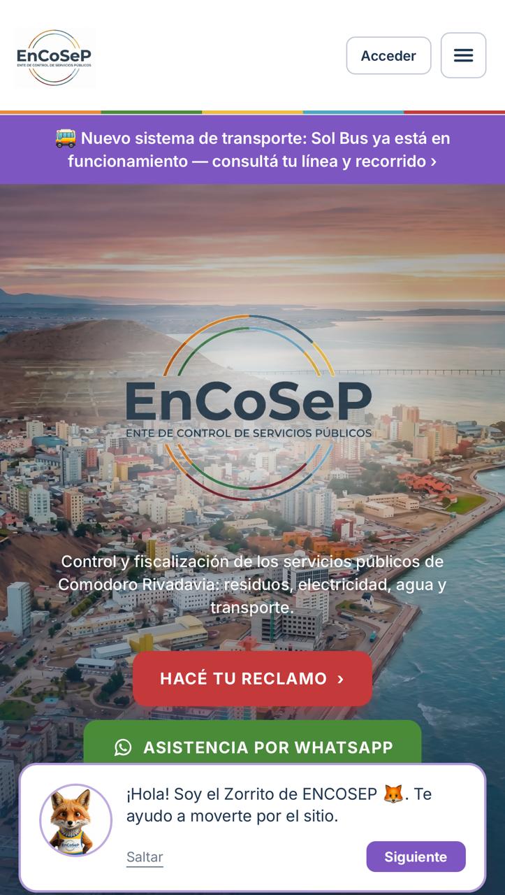 EnCoSeP lanza su nueva plataforma web con IA para optimizar el control de los servicios públicos