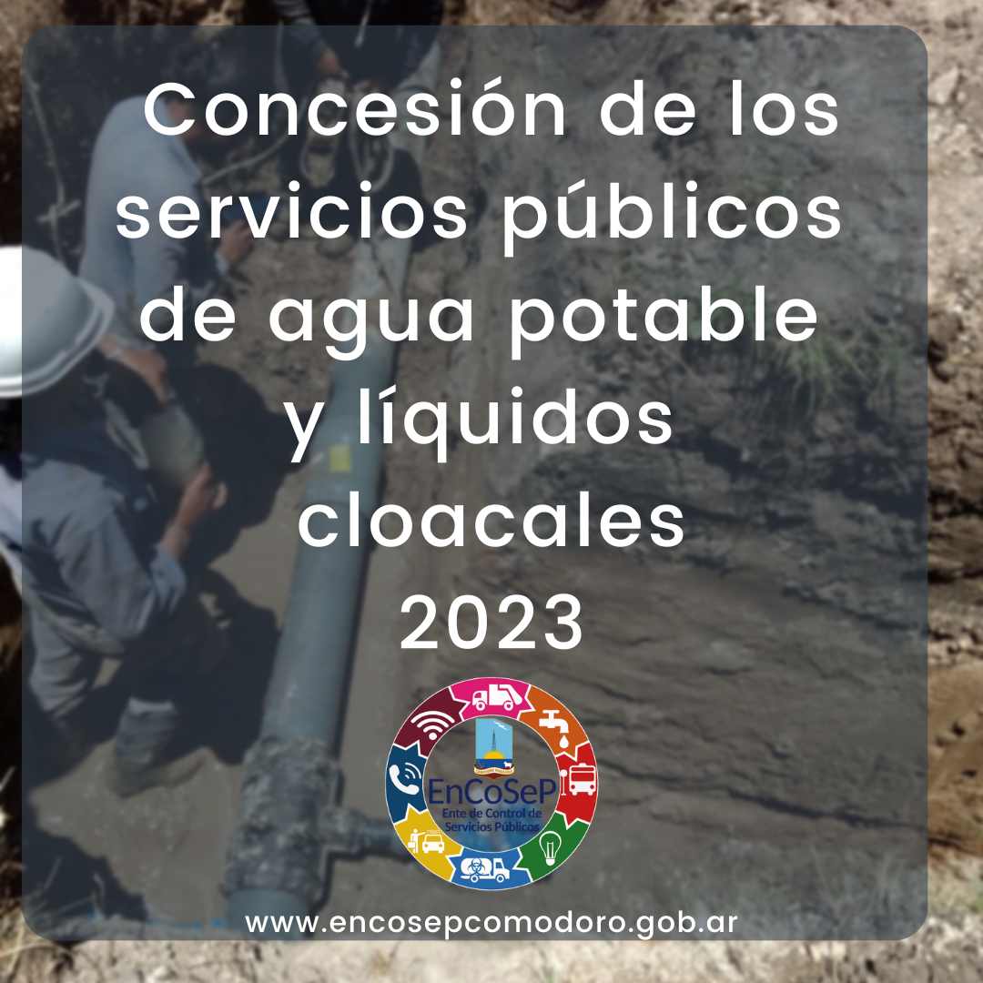 Contrato concesión de los servicios públicos de agua potable y liquidos cloacales